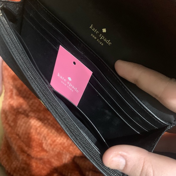 Kate Spade Black Glitter Tinsel Satchel & Phone Wallet - Picture 7 of 8